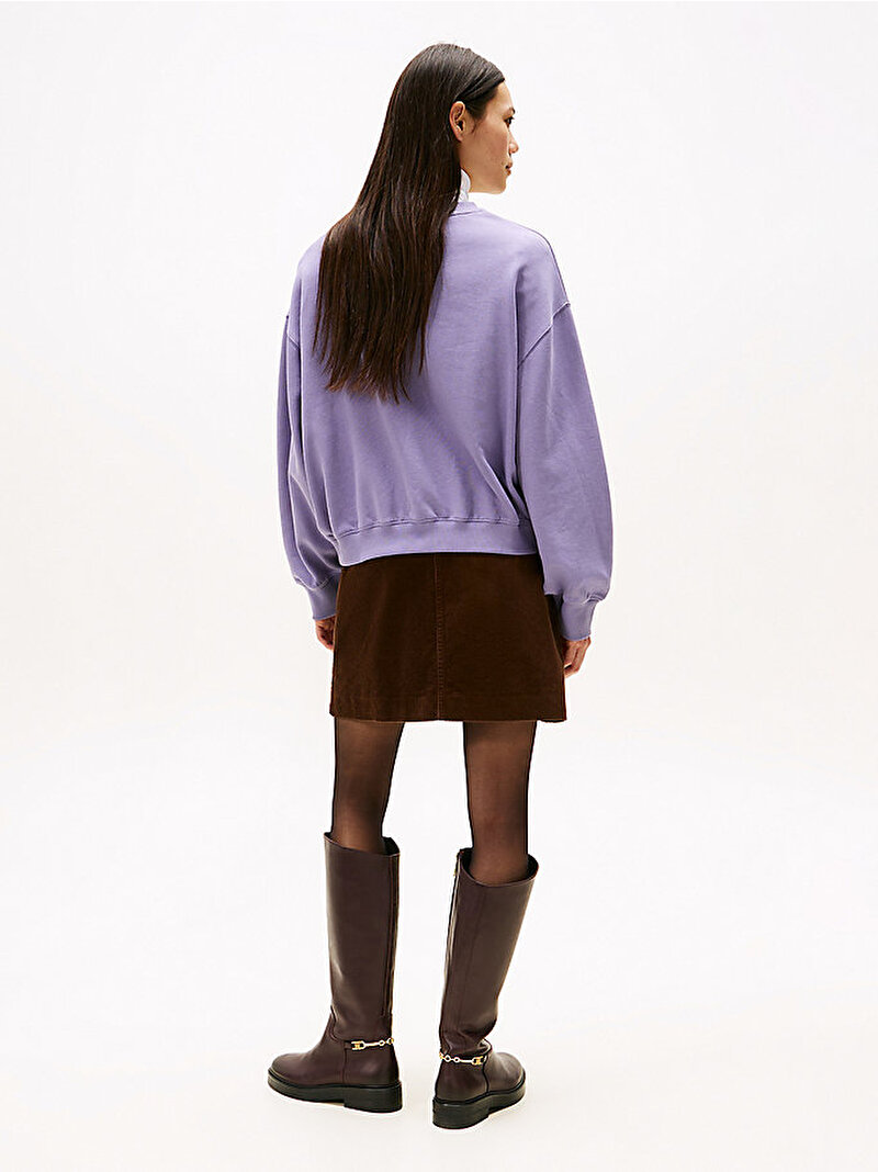 Kadın Classic Terry Sweatshirt Mor WW0WW48269W0G