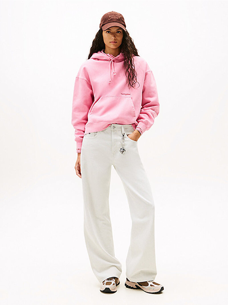 Kadın TJW Boxy Sweatshirt Pembe  DW0DW21609THC