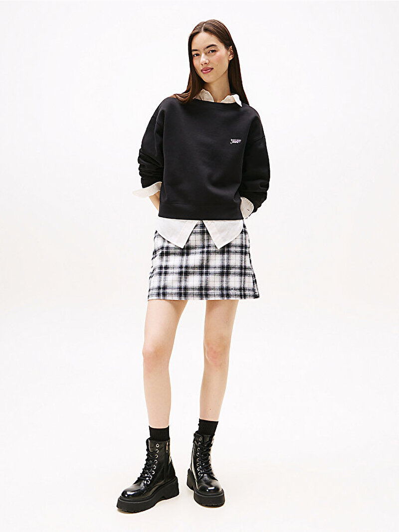 Kadın TJW Silver Sweatshirt Siyah DW0DW21961BDS