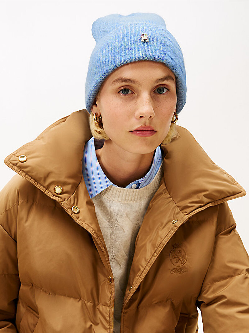 Kadın TH Elevated Chic Flu Bere Mavi  AW0AW17784C2B