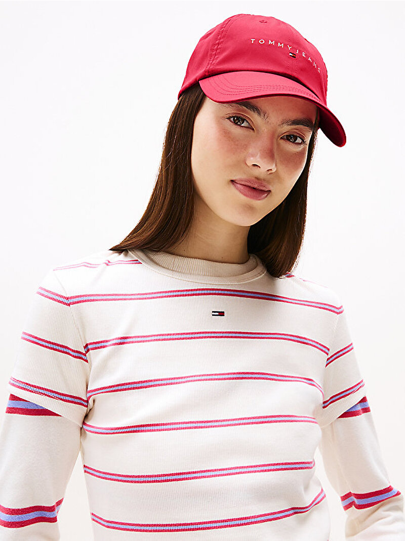 Kadın TJW Linear Logo Şapka Pembe  AW0AW16868XI5