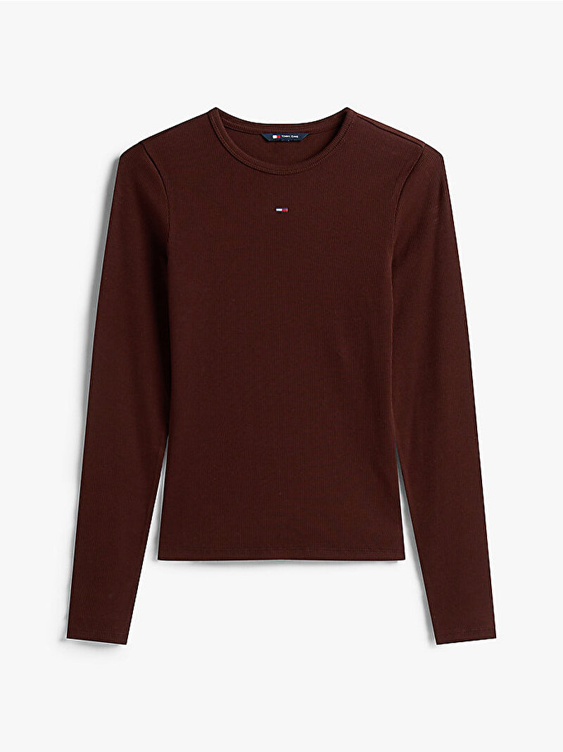 Kadın TJW Slim Essential T-shirt Kahverengi DW0DW17387GS7