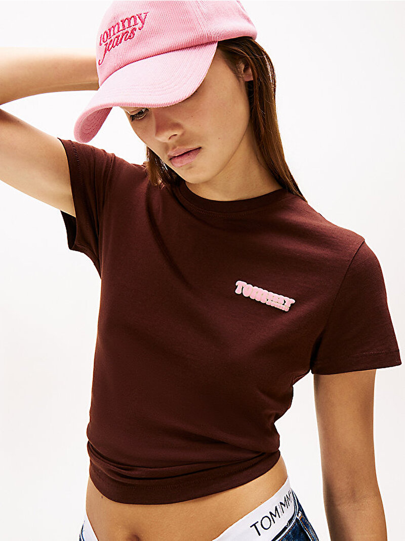 Kadın TJW Regular T-shirt Kahverengi DW0DW21583GS7
