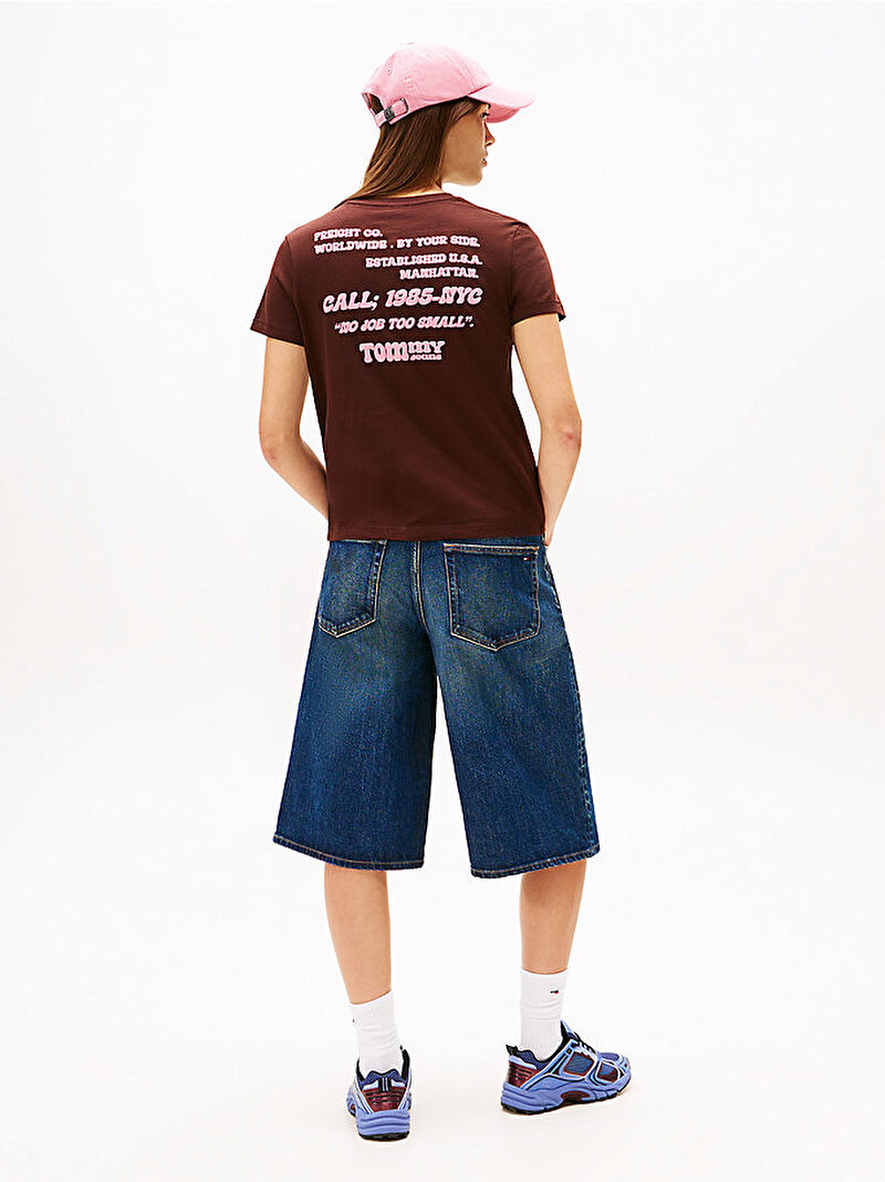 Kadın TJW Regular T-shirt Kahverengi DW0DW21583GS7