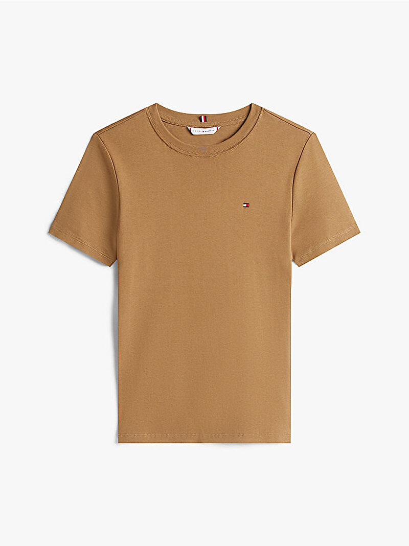 Kadın Slim  Cody C-neck T-shirt Kahverengi WW0WW40587HI2