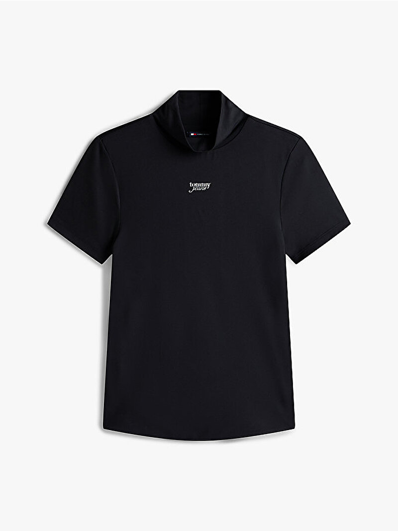 Kadın TJW Slim Silver T-shirt Siyah DW0DW21563BDS
