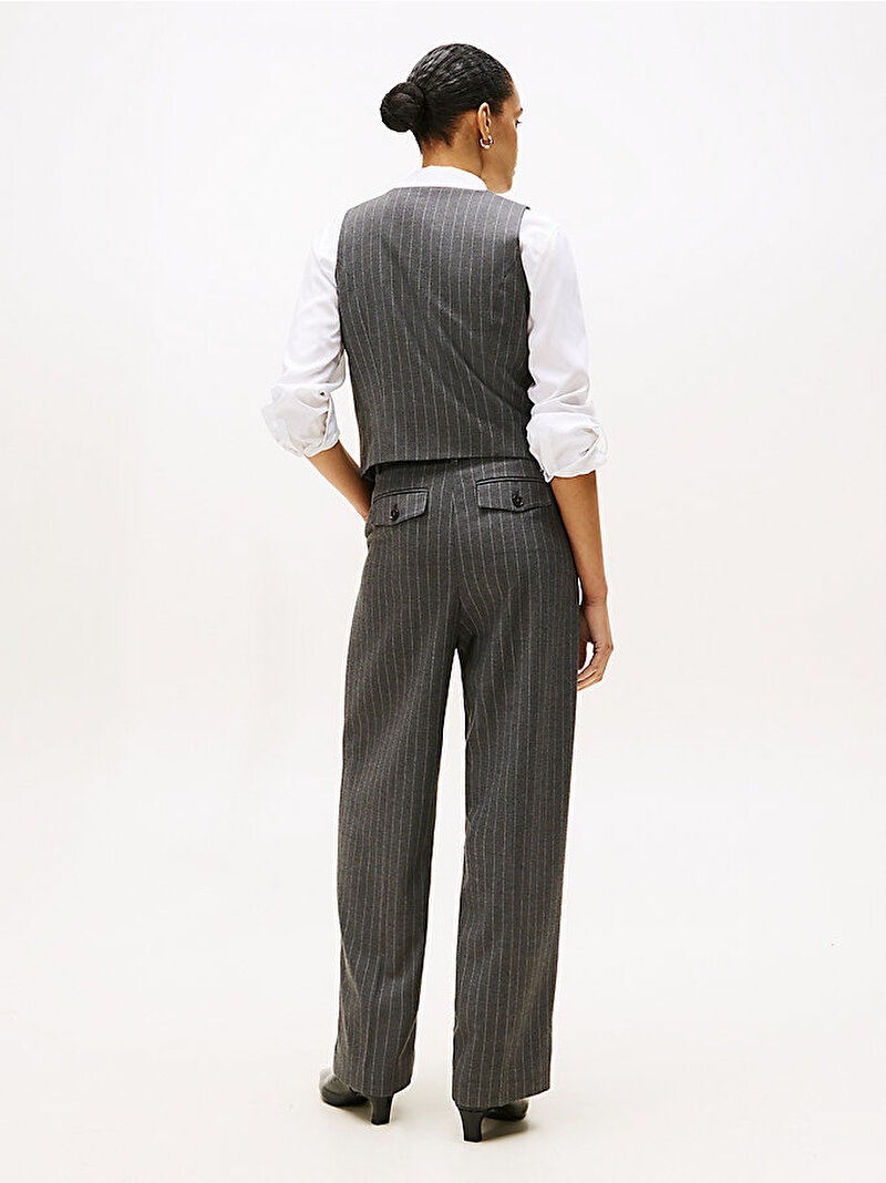 Kadın Pinstripe Tailored Yelek Gri WW0WW466610CT