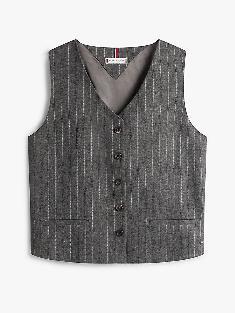 Kadın Pinstripe Tailored Yelek Gri WW0WW466610CT