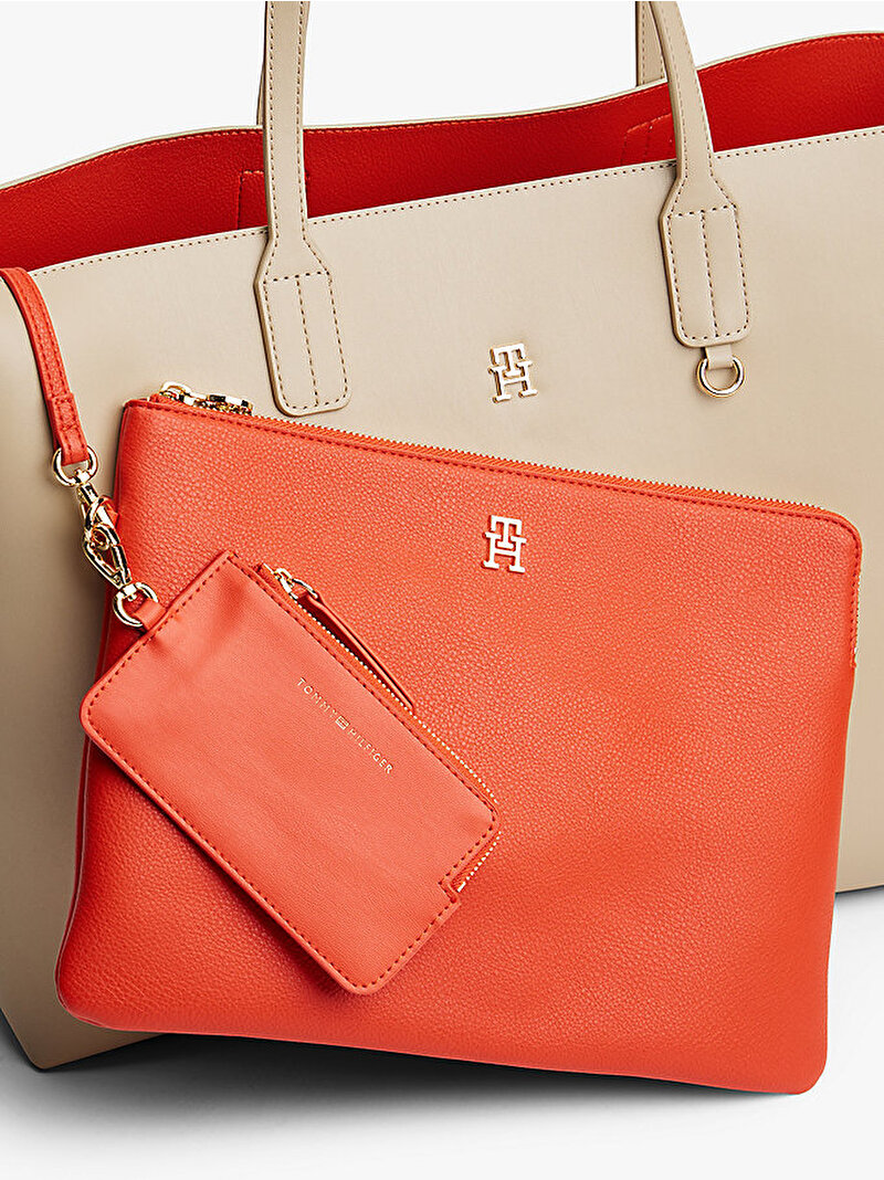 Kadın TH Icon Tote Çanta Bej  AW0AW17667RBT