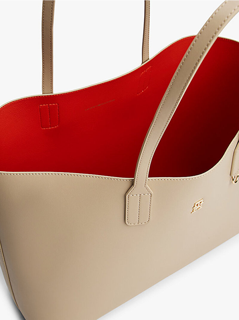 Kadın TH Icon Tote Çanta Bej  AW0AW17667RBT