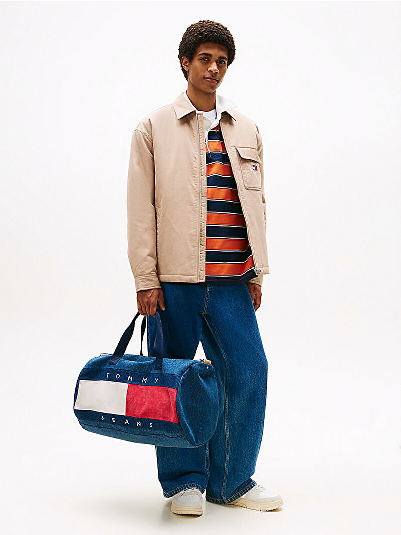 Erkek TJM Archive Denim Duffle Çanta Mavi  AM0AM138131AF