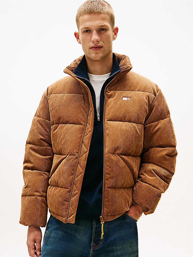 Erkek TJM Vail Cord Puffer Mont Bej  DM0DM22031GVP
