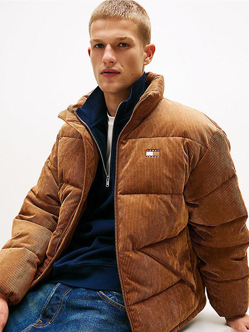 Erkek TJM Vail Cord Puffer Mont Bej  DM0DM22031GVP