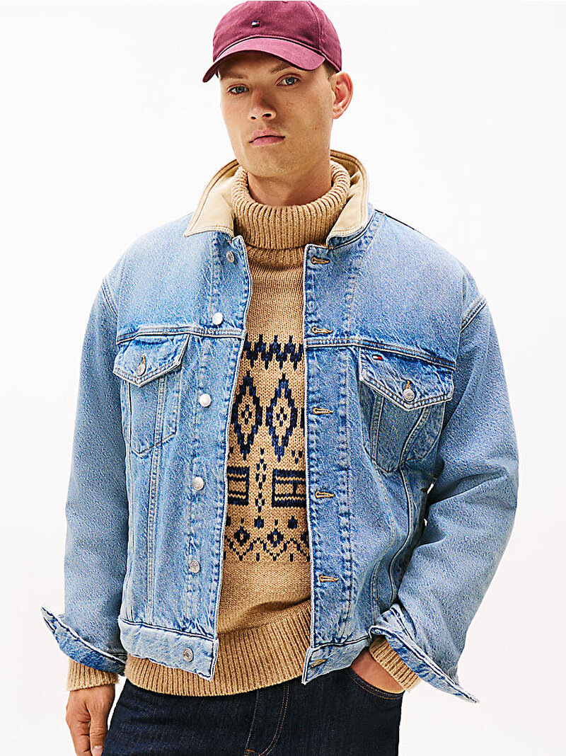 Erkek Trucker Jacket Kylo Denim Ceket Mavi  MW0MW403731BH