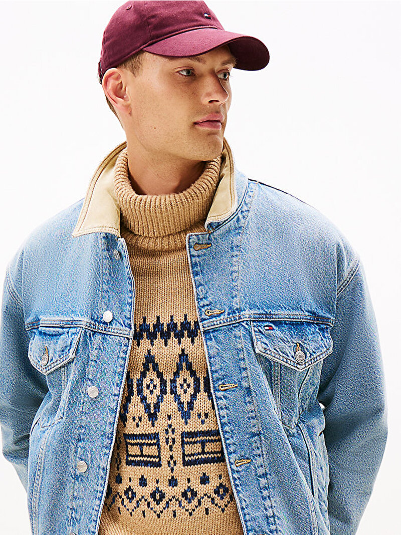 Erkek Trucker Jacket Kylo Denim Ceket Mavi  MW0MW403731BH