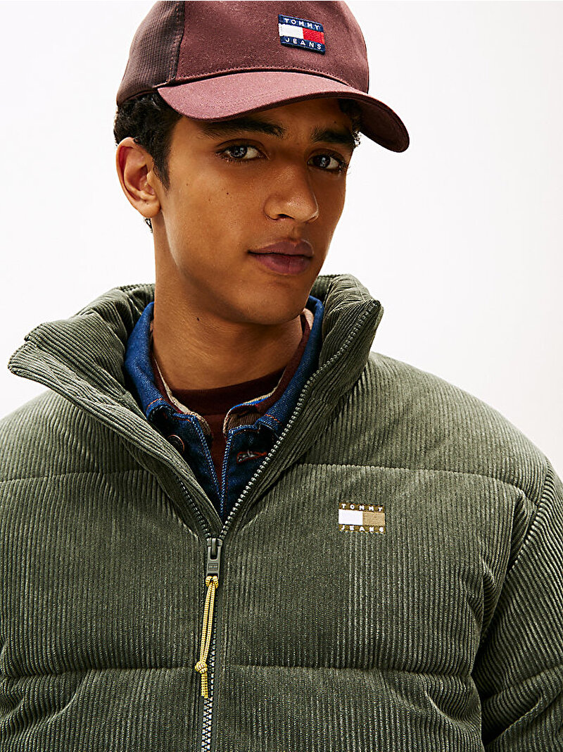 Erkek TJM Vail Cord Puffer Mont Yeşil DM0DM22031MRH