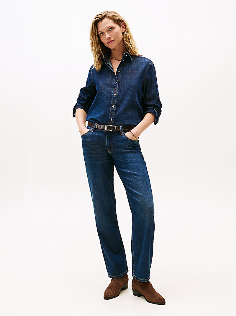 Kadın Denim Milo Regular Gömlek Lacivert WW0WW474531BK