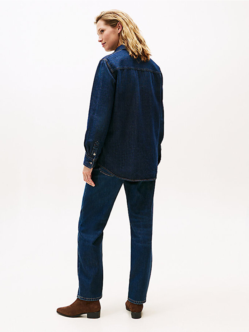 Kadın Denim Milo Regular Gömlek Lacivert WW0WW474531BK