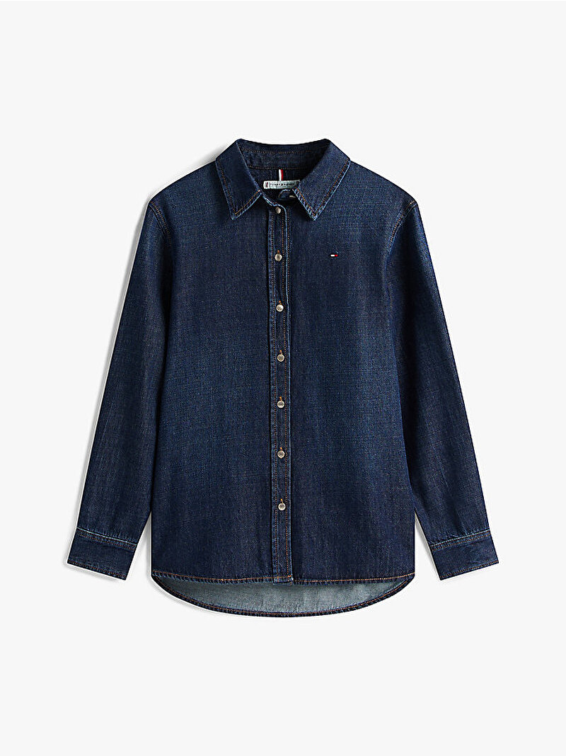 Kadın Denim Milo Regular Gömlek Lacivert WW0WW474531BK