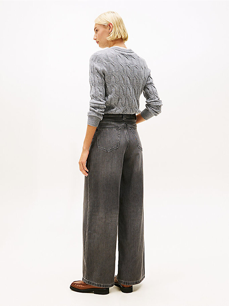 Kadın Denim Teya 70's Wide Jean Pantolon Gri WW0WW483961DC