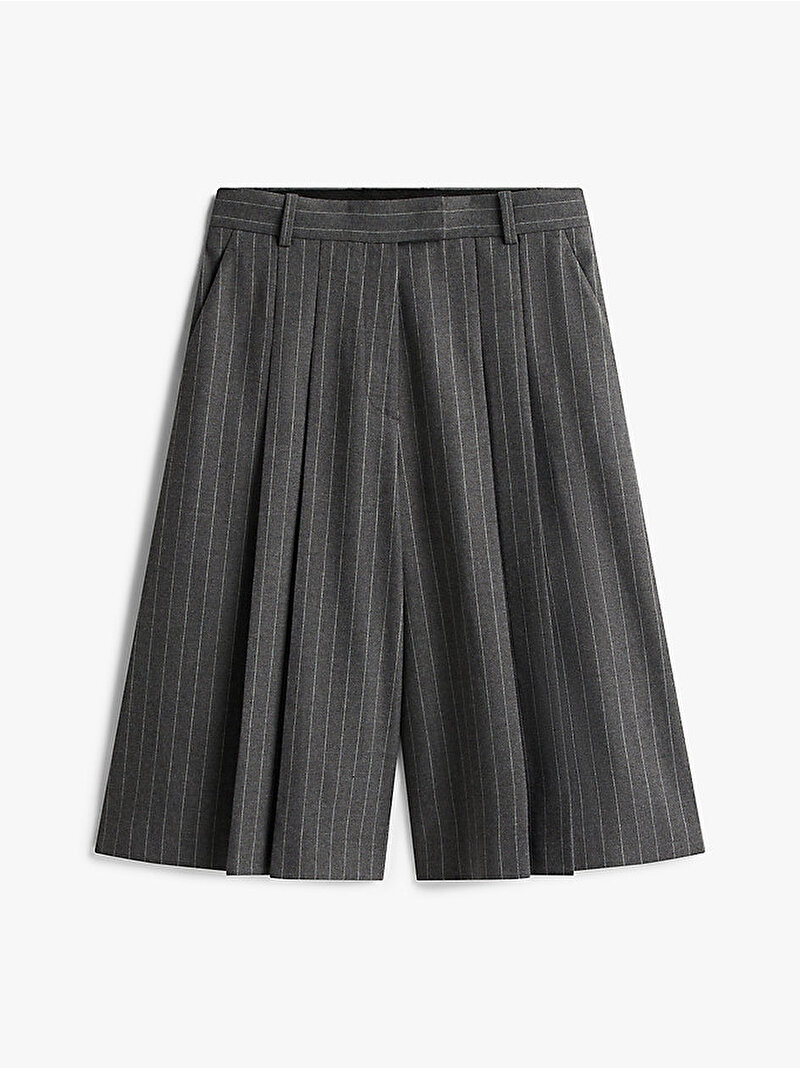 Kadın Pinstripe Culotte Pantolon Gri WW0WW483490CT
