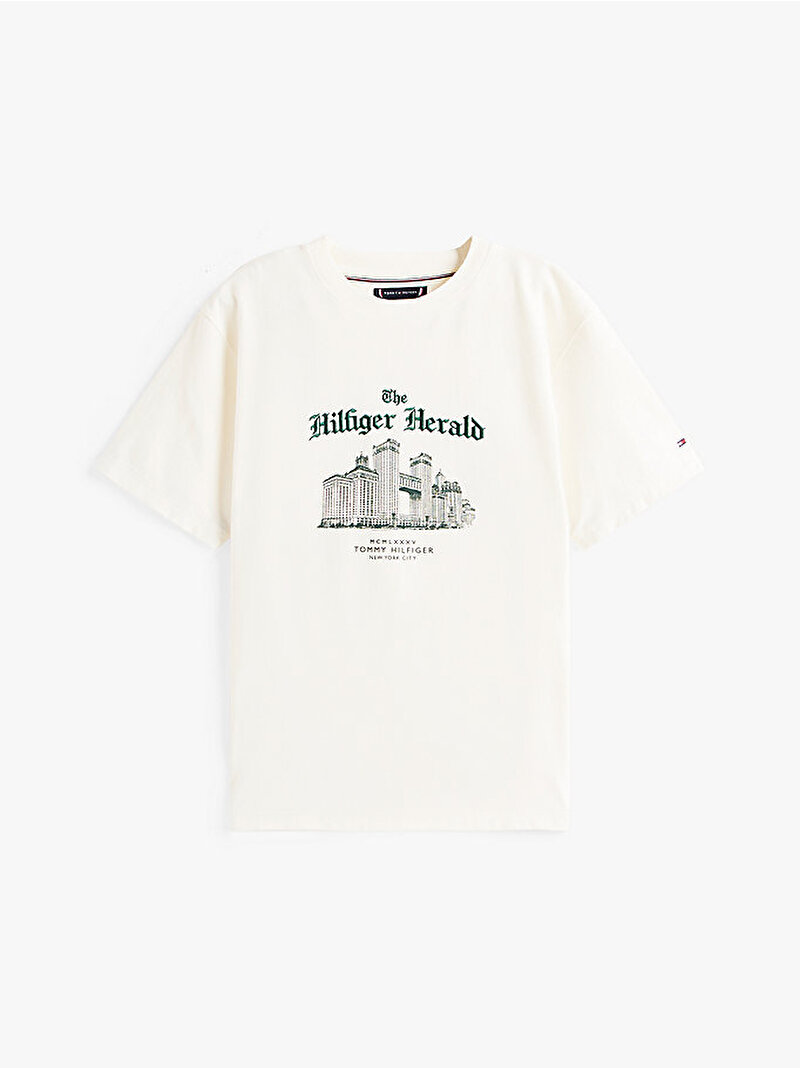 Erkek Herald Skyline Graphic T-shirt Beyaz  MW0MW40920Z00