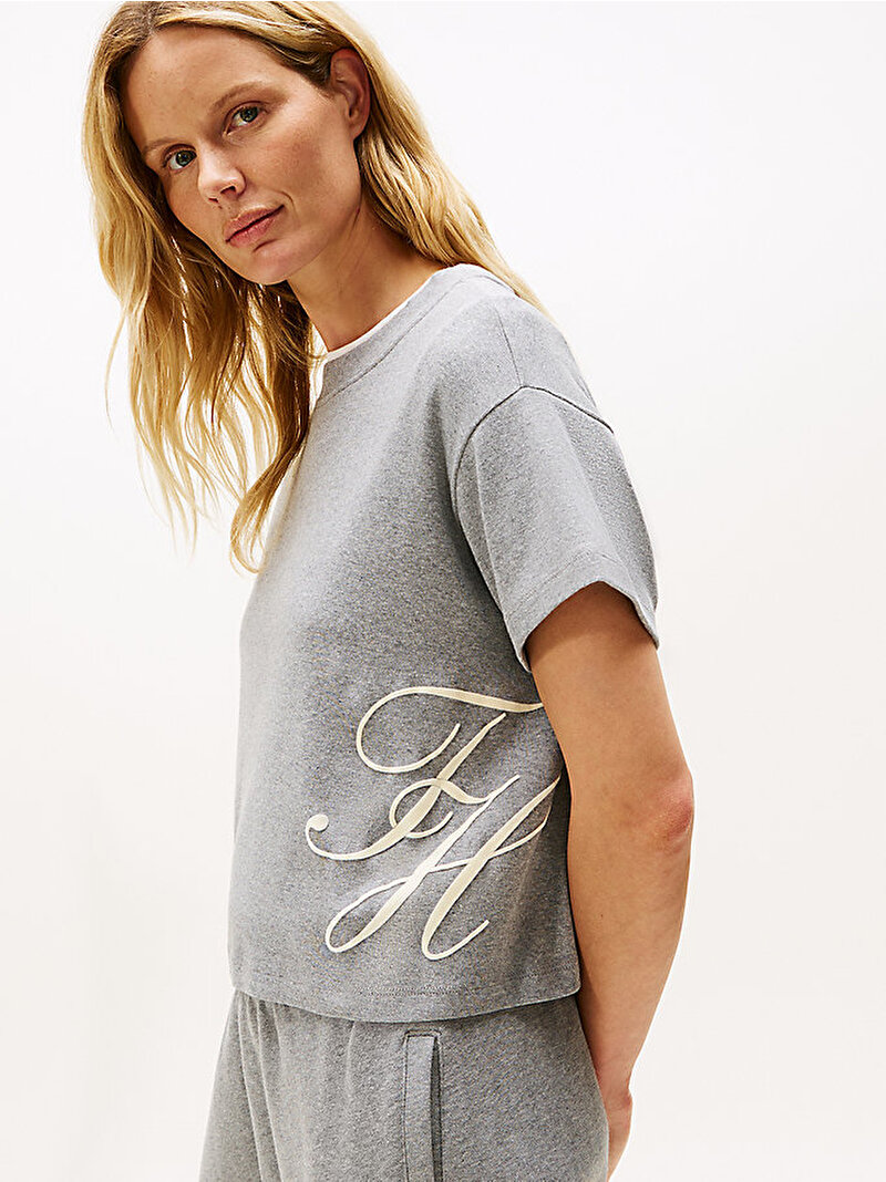 Kadın TH Relax T-shirt Gri WW0WW47314P61