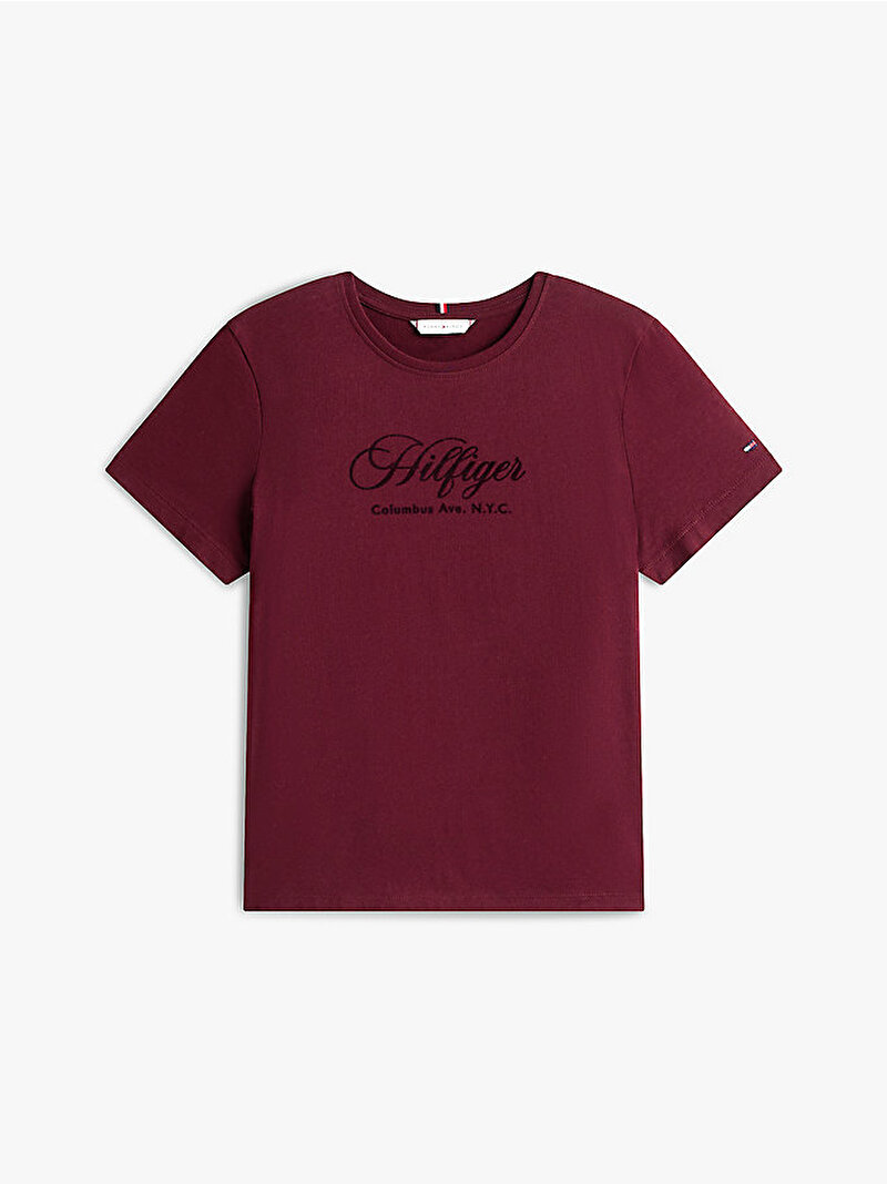 Kadın Regular C-neck T-shirt Kırmızı WW0WW46120XIH