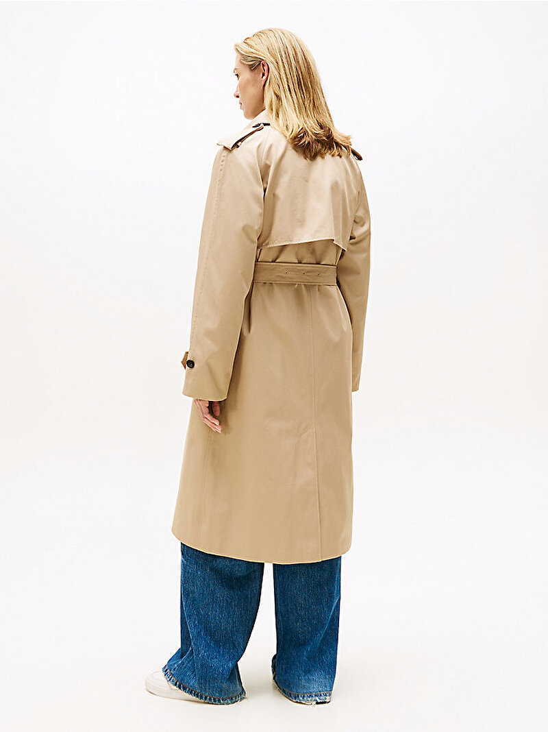 Kadın Cotton Regular Trenchcoat Bej  WW0WW46529AEG
