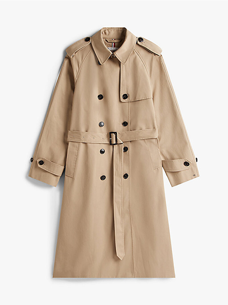 Kadın Cotton Regular Trenchcoat Bej  WW0WW46529AEG