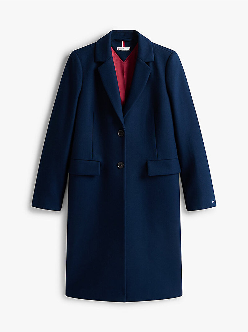 Kadın Classic Wool Kaban Lacivert WW0WW46547C1G