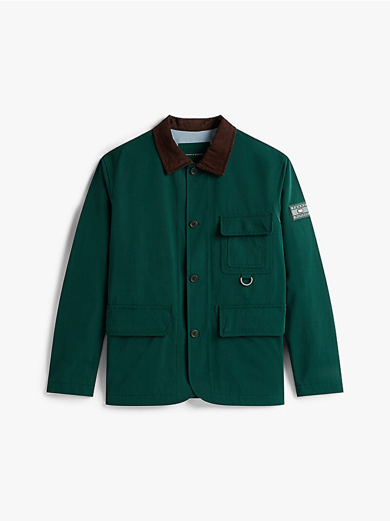 Erkek Wet Weather Ceket Yeşil MW0MW40596L6K