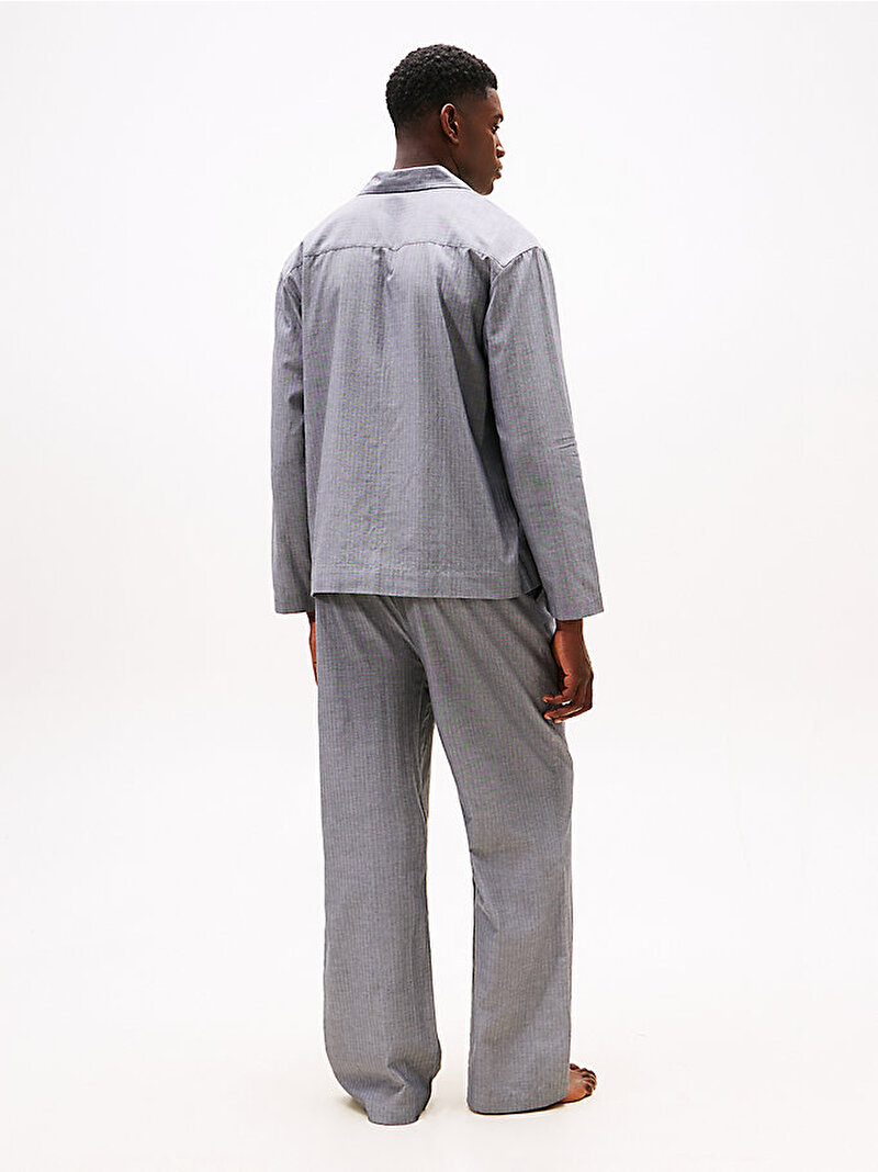 Erkek Herringbone Pijama Set Gri UM0UM036940V9