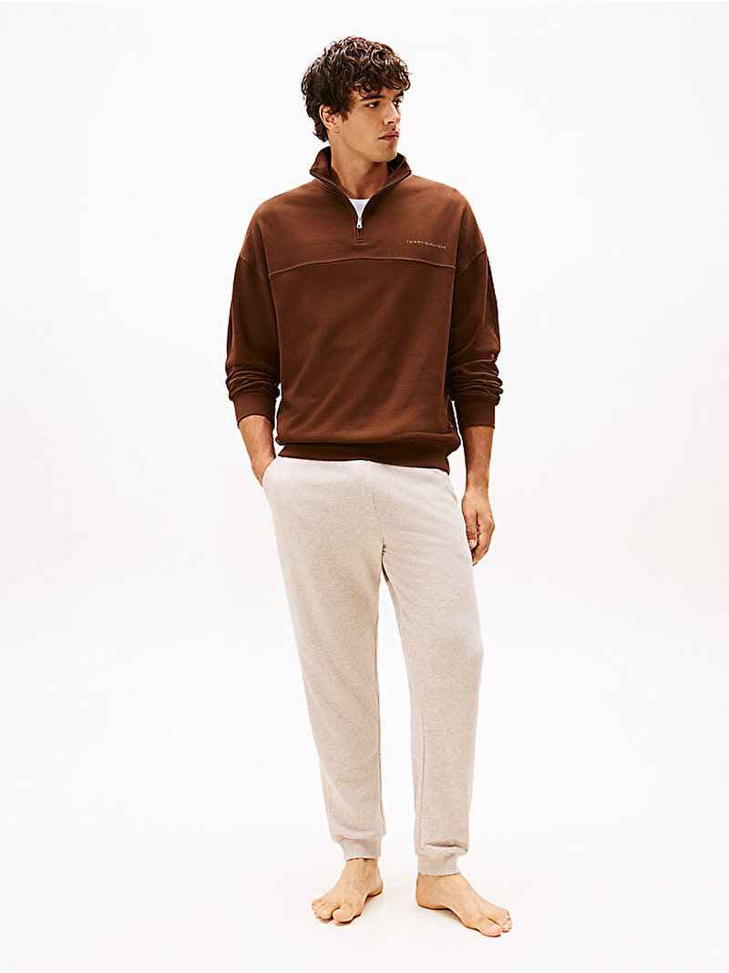 Erkek Yarım Fermuarlı Sweatshirt Kahverengi UM0UM03626GV0