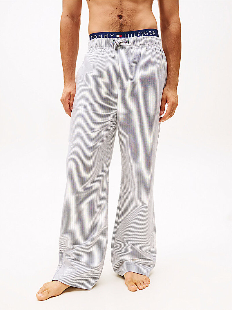 Erkek Relaxed Woven Oxford Pijama Altı Mavi  UM0UM036550GZ