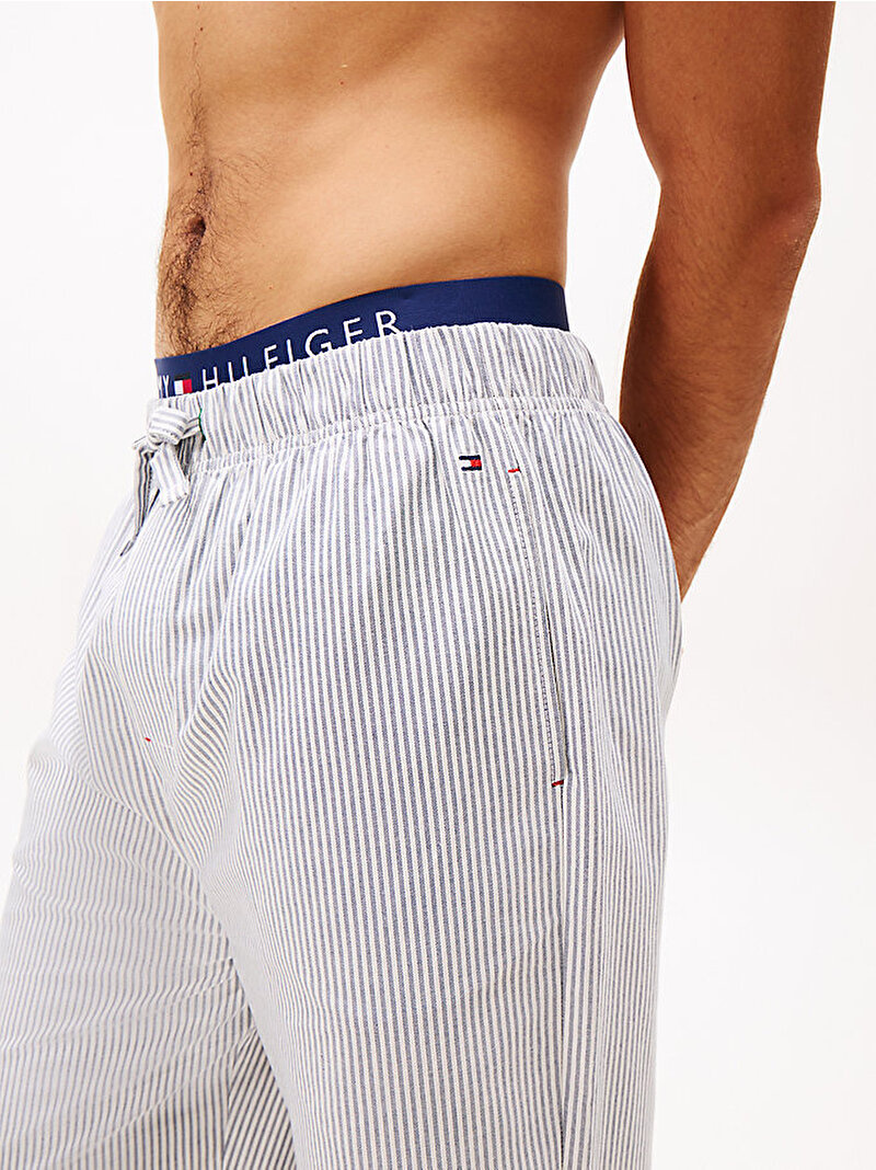 Erkek Relaxed Woven Oxford Pijama Altı Mavi  UM0UM036550GZ