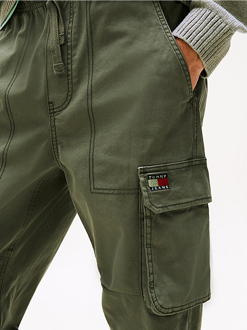 Erkek TJM Otis H-bone Cargo Pantolon Yeşil DM0DM22000MRH