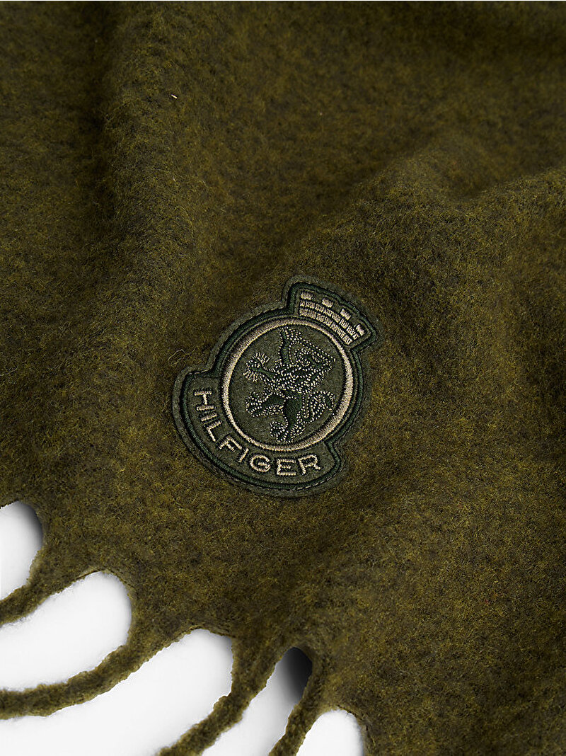 Kadın TH Crest Fluffy Atkı Yeşil AW0AW17969MT1