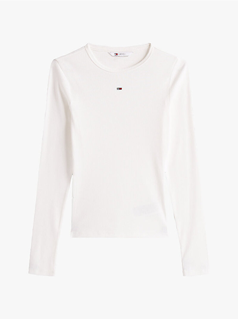 Kadın TJW Slim Essential T-shirt Ekru DW0DW17387YBL