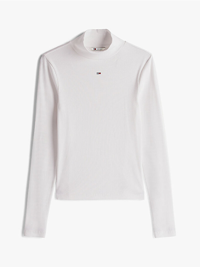 Kadın TJW Essential Mock T-shirt Ekru DW0DW19830YBL