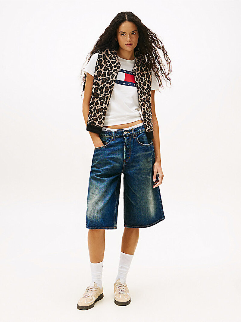 Kadın TJW Regular Flag T-shirt Ekru DW0DW22562YBL