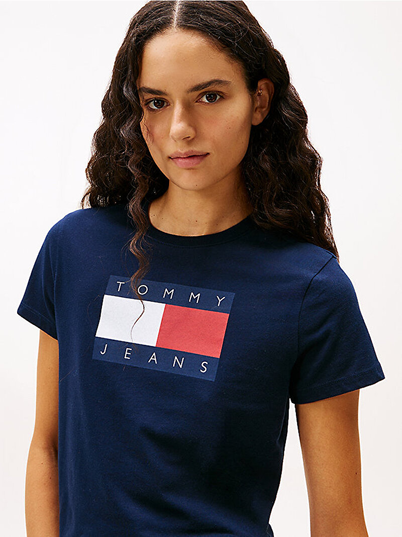 Kadın TJW Regular Flag T-shirt Lacivert DW0DW22562C1G