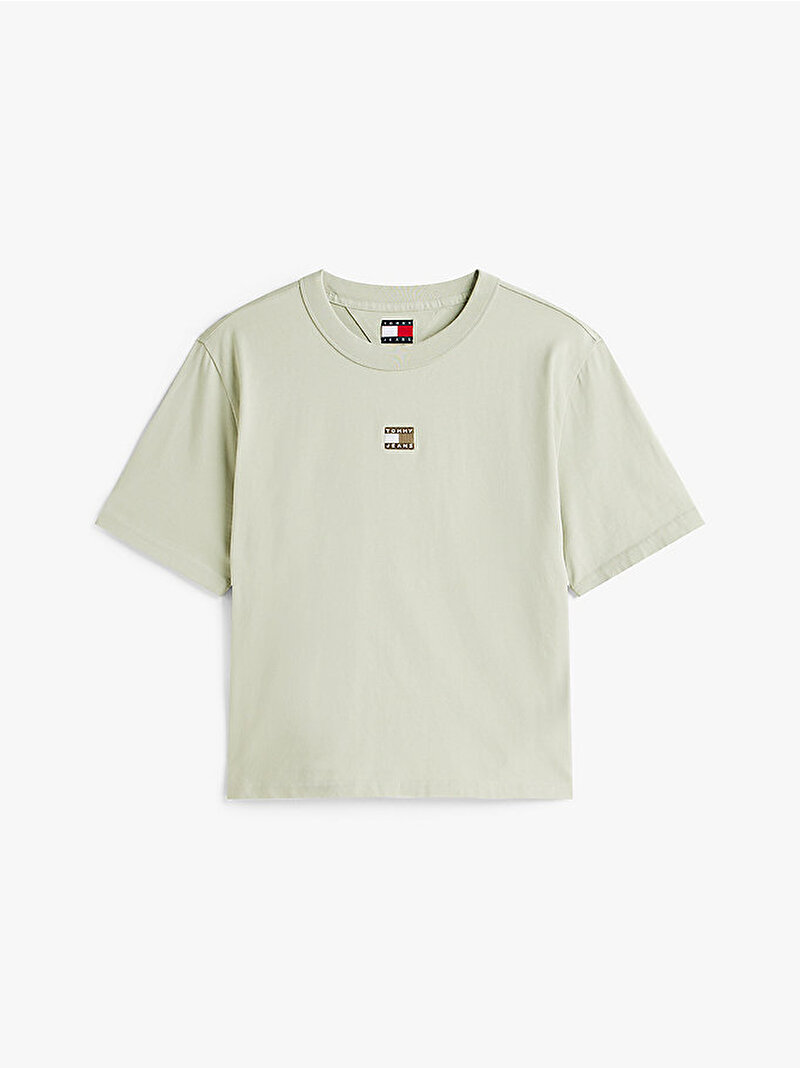Kadın TJW Boxy Badge T-shirt Yeşil DW0DW22202M1C