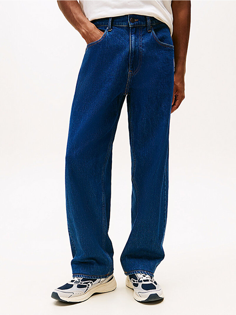 Erkek Jaimie Relaxed Straight Jean Pantolon Lacivert DM0DM222431BK