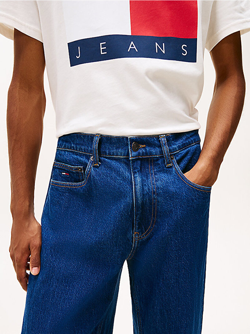 Erkek Jaimie Relaxed Straight Jean Pantolon Lacivert DM0DM222431BK