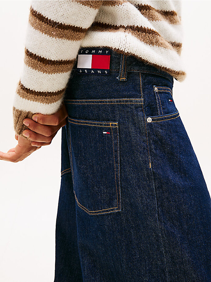 Erkek TH Baggy Turn Up Loose Jean Pantolon Lacivert DM0DM222441BK