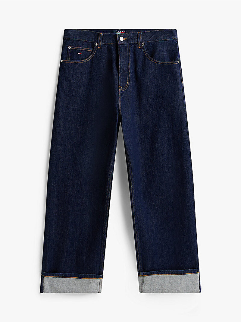 Erkek TH Baggy Turn Up Loose Jean Pantolon Lacivert DM0DM222441BK