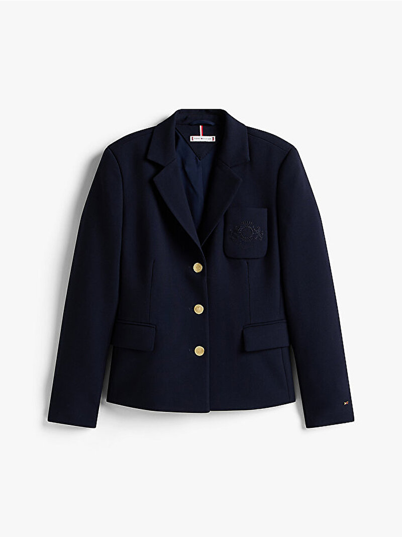 Kadın Punto Tonal Crest Blazer Lacivert WW0WW46660C1G