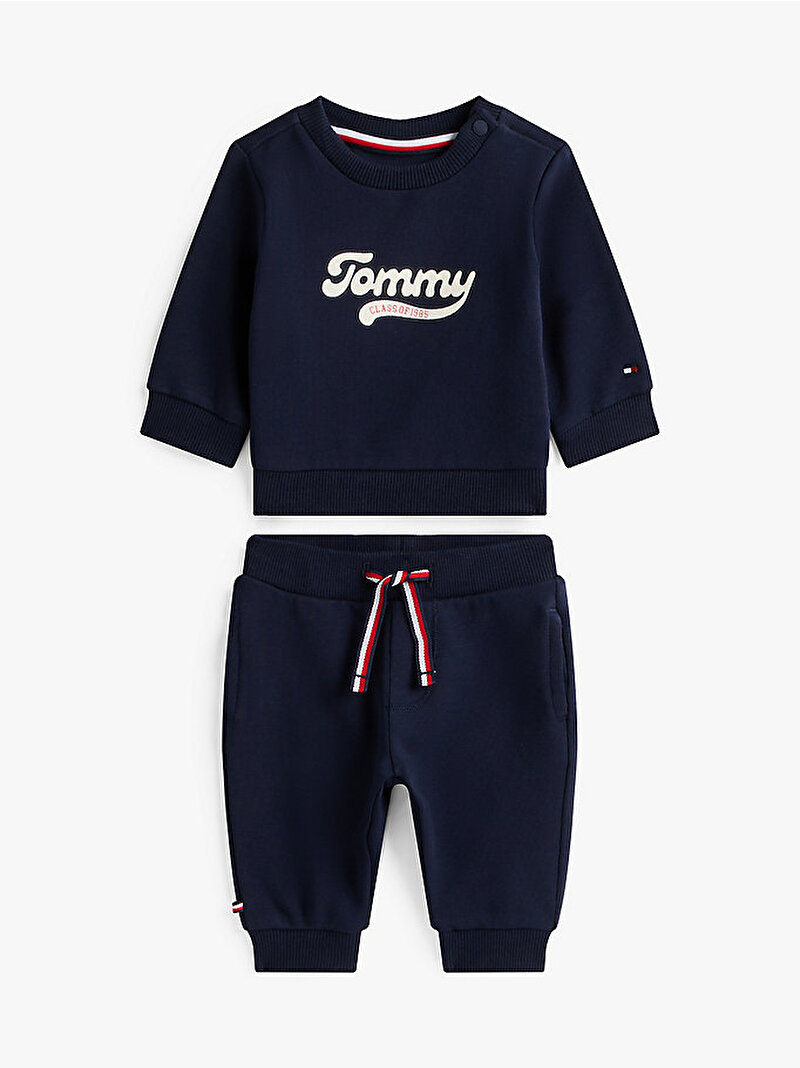 Bebek Tommy Graphic Eşofman Takım Lacivert KN0KN02109C1G