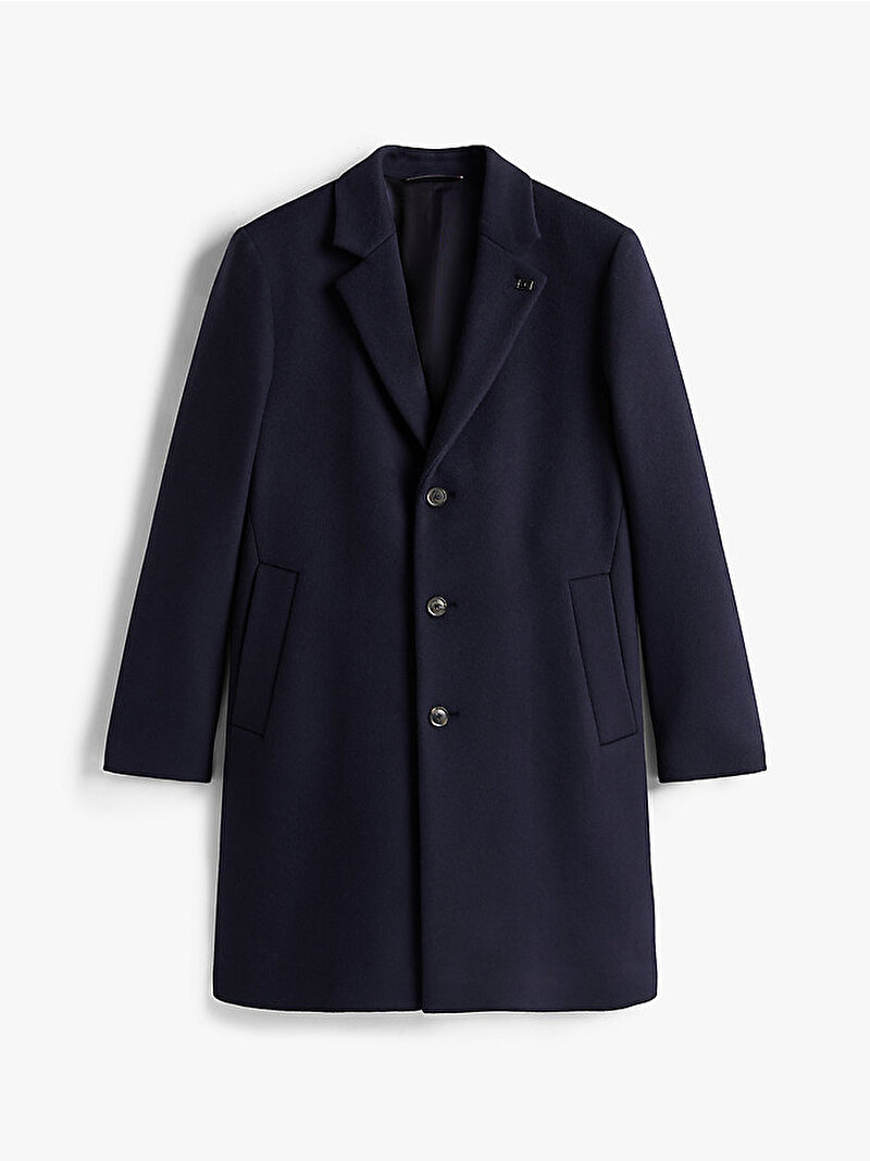 Erkek Dc Wool Mix Kaban Lacivert MW0MW40768DW5